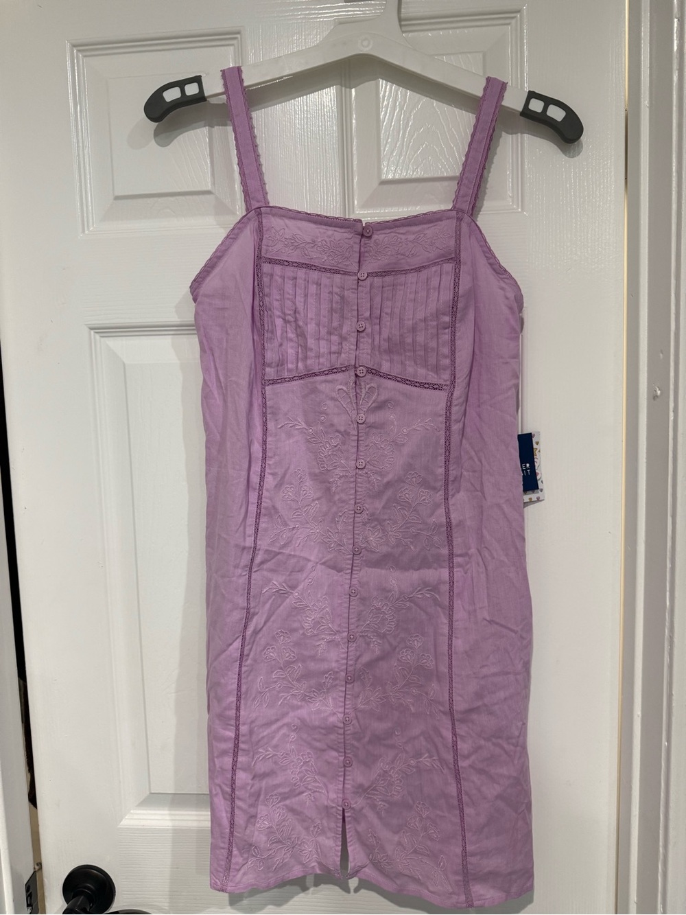 Women's Embroidered Slip Sleep Dress Lavender - Roller Rabbit XS NWT - Picture 4 of 11